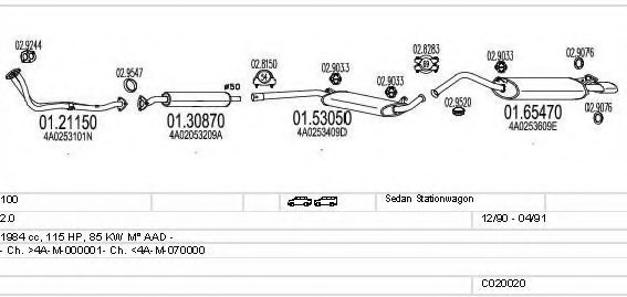 MTS C020020000384 Exhaust System